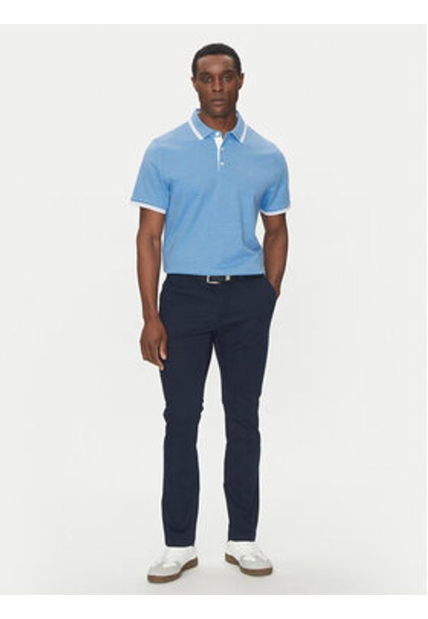 Michael Kors Polo CS2512720B Niebieski Regular Fit. Typ kołnierza: polo. Kolor: niebieski. Materiał: bawełna