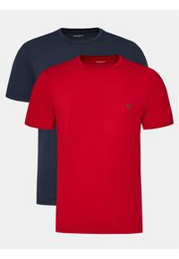 Emporio Armani Underwear Komplet 2 t-shirtów 111267 4R720 09674 Kolorowy Regular Fit. Materiał: bawełna. Wzór: kolorowy