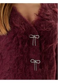 Guess Kardigan W5BR91 Z3JI2 Bordowy Relaxed Fit. Kolor: czerwony. Materiał: syntetyk #5