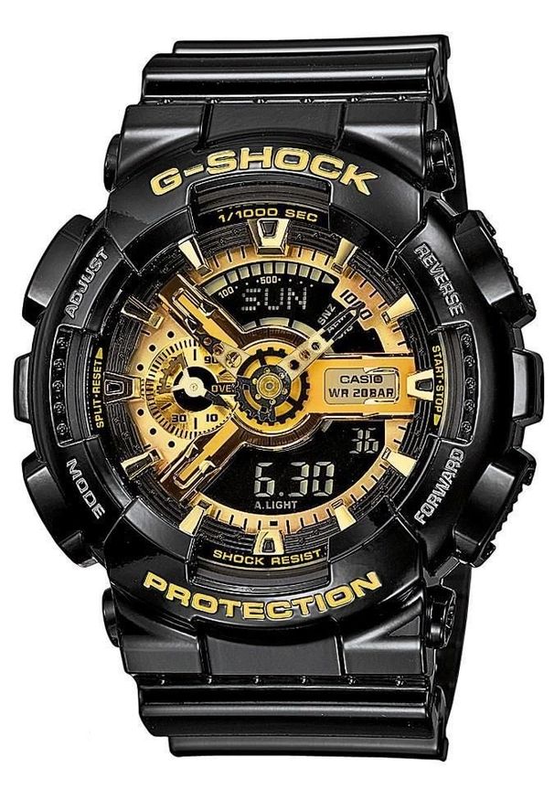 G-Shock - Zegarek Męski G-SHOCK S Series ORIGINAL GA-110GB-1AER. Rodzaj zegarka: cyfrowe. Materiał: tworzywo sztuczne. Styl: casual, sportowy