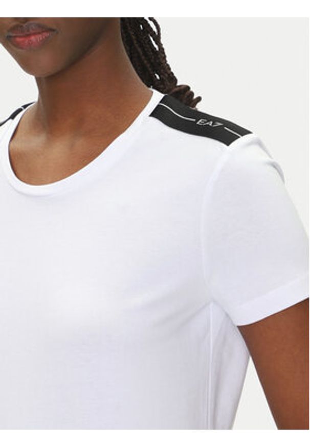 EA7 Emporio Armani T-Shirt 7W000497 AF14880 U0002 Biały Regular Fit. Kolor: biały. Materiał: bawełna