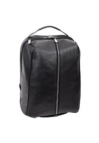 MCKLEIN - Skórzany plecak męski na laptopa McKlein South Shore czarny. Kolor: czarny. Materiał: skóra. Styl: biznesowy