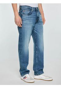 Big-Star - Jeansy męskie z prostą nogawką niebieskie Brandon 191. Okazja: na co dzień. Kolor: niebieski. Styl: casual, klasyczny #6