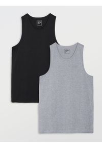 Sinsay - Koszulki bez rękawów z domieszką wiskozy 2 pack - wielobarwny. Materiał: wiskoza #1