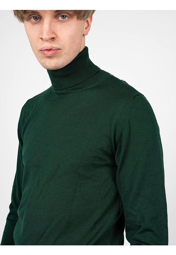 Takeshy Kurosawa Sweter | 83475 | Maglia D/Vita Calato Lana | Mężczyzna | Zielony. Okazja: na co dzień. Typ kołnierza: golf. Kolor: zielony. Materiał: akryl, wełna. Styl: casual