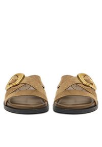 Gino Rossi Klapki MOIRA-E252765LM Khaki. Kolor: brązowy. Materiał: zamsz, skóra #5