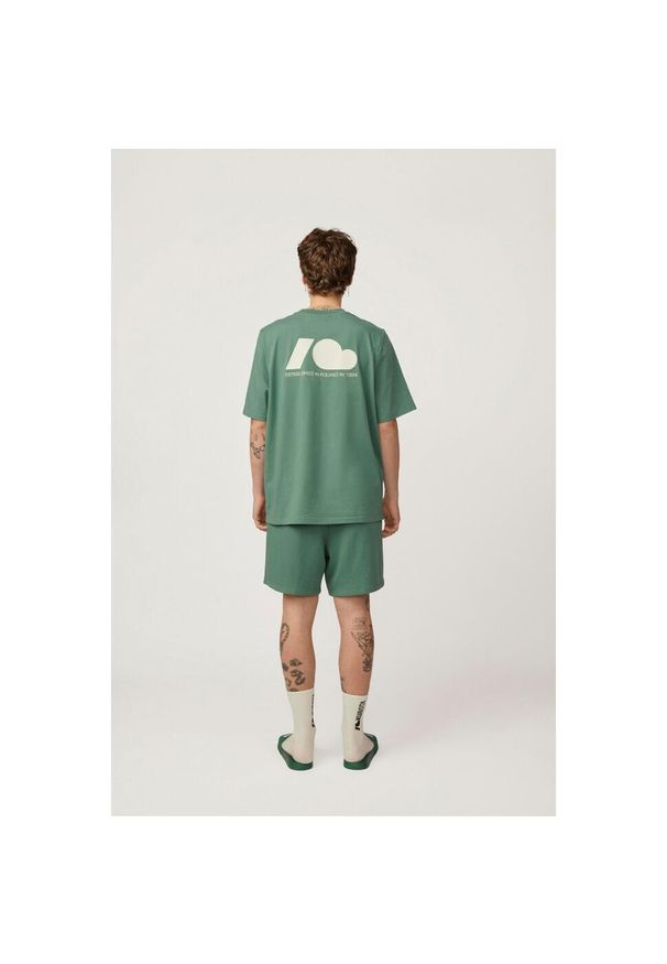 Szorty Kubota ciemnozielone męskie. Kolor: zielony. Materiał: bawełna, dresówka