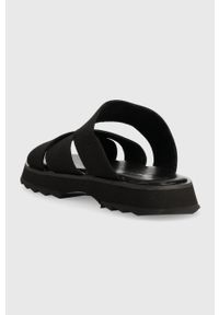 EMU Australia - Emu Australia klapki Cardwell damskie kolor czarny na platformie W12888.BLAK. Kolor: czarny. Materiał: materiał, skóra, guma. Wzór: gładki. Obcas: na platformie #3