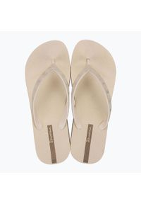 Japonki damskie Ipanema Mesh X Plat. Kolor: beżowy. Materiał: mesh
