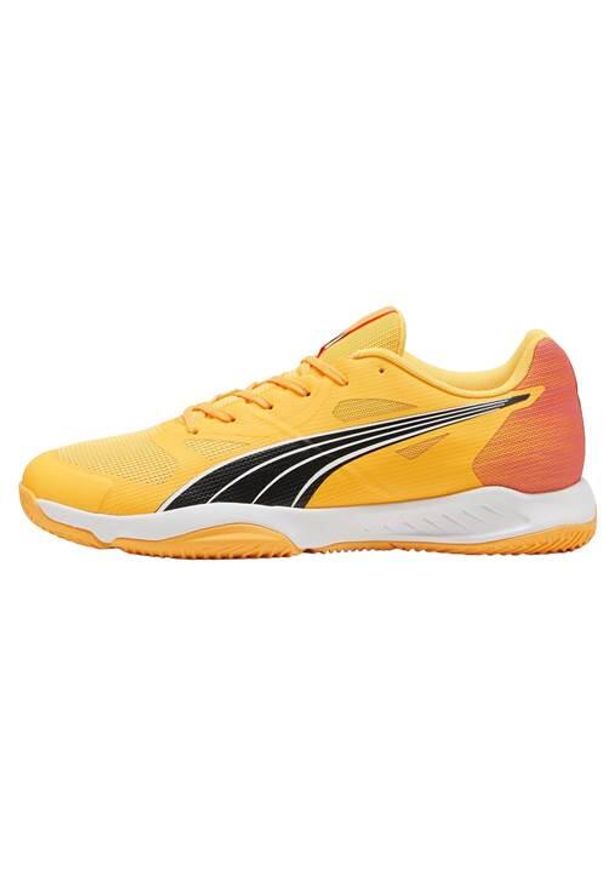 Buty halowe Puma Eliminate Turbo. Kolor: żółty, pomarańczowy, wielokolorowy. Materiał: materiał, syntetyk, tkanina. Szerokość cholewki: normalna