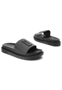 Big-Star - Czarne Klapki Big Star Modne Buty Na Lato. Okazja: na co dzień. Kolor: czarny. Materiał: skóra, guma, materiał, syntetyk. Sezon: lato. Styl: casual, klasyczny, sportowy #6