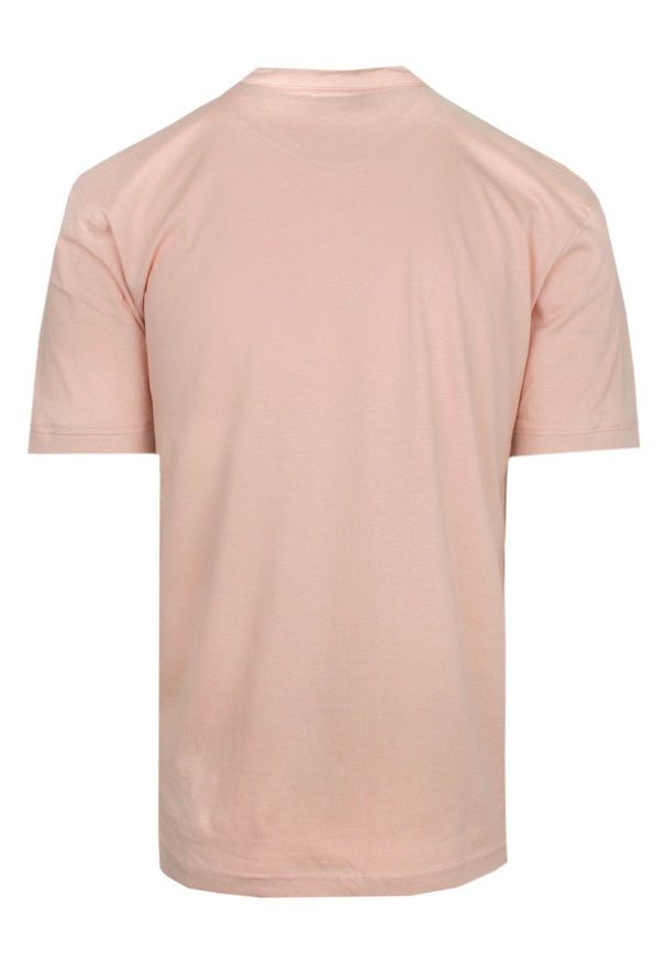 Męski T-Shirt na Stójce - Brave Soul - Zgaszony Róż. Okazja: na co dzień. Typ kołnierza: kołnierzyk stójkowy. Kolor: różowy. Materiał: bawełna. Sezon: wiosna, lato. Styl: casual