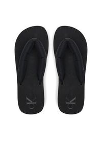 Calvin Klein Jeans Japonki Beach Sandal Flatform Ttxr Satin YW0YW01723 Czarny. Kolor: czarny. Materiał: materiał
