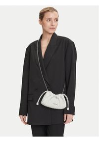 Calvin Klein Torebka Drawstring Plisse Conv Mini Cb P LV04F3077G Biały. Kolor: biały. Materiał: skórzane #1
