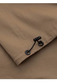 Ombre Clothing - Spodnie męskie z kieszeniami cargo i ściągaczem na dole nogawki - jasnobrązowe V3 OM-PACG-0189 - XXL. Kolor: brązowy. Materiał: elastan, bawełna #5