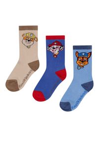PAW PATROL - Zestaw 3 par wysokich skarpet dziecięcych Paw Patrol. Wzór: kolorowy