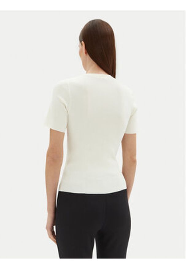 Motivi Sweter M5876000937N Biały Slim Fit. Kolor: biały. Materiał: syntetyk