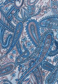 Renee - Niebieska Bawełniana Sukienka Paisley z Kopertowym Dekoltem z Falbaną i Gumką w Talii Brionea. Okazja: na co dzień. Typ kołnierza: dekolt kopertowy. Kolor: niebieski. Materiał: bawełna. Długość rękawa: krótki rękaw. Wzór: paisley. Typ sukienki: kopertowe. Styl: casual, elegancki #7