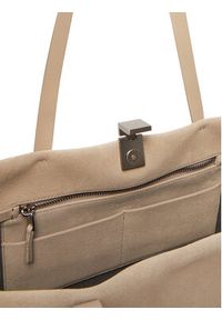 Calvin Klein Torebka K60K612982 Beżowy. Kolor: beżowy. Materiał: skórzane, zamszowe #4