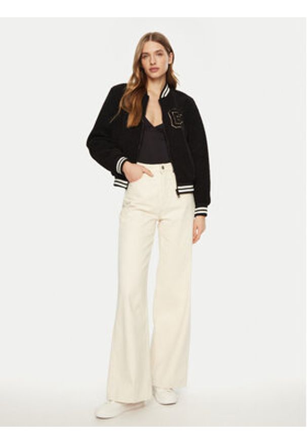 Guess Kurtka bomber V5RL06 KCPC2 Czarny Regular Fit. Kolor: czarny. Materiał: syntetyk