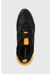 Calvin Klein sneakersy kolor czarny. Zapięcie: sznurówki. Kolor: czarny. Materiał: guma, włókno, materiał #5