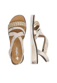 Rieker Sandały CEO-V3663-90 Złoty. Kolor: złoty. Materiał: skóra #8