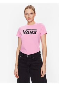 Vans T-Shirt Flaying V Crew Tee VN0A3UP4 Różowy Regular Fit. Kolor: różowy. Materiał: bawełna