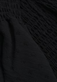 Renee - Czarny Komplet Top Hiszpanka i Spódnico-Spodenki z Falbanami oraz Gumką Rinaria. Kolor: czarny. Materiał: jeans #5