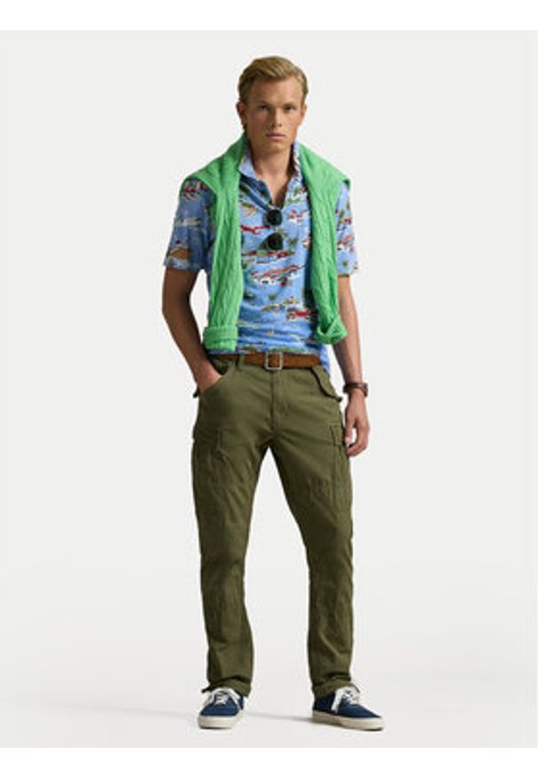 Polo Ralph Lauren Polo 710966450001 Niebieski Standard Fit. Typ kołnierza: polo. Kolor: niebieski. Materiał: bawełna