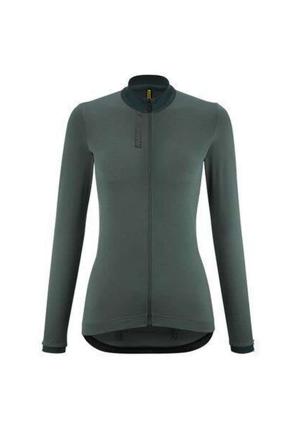 MAVIC - Damski jersey z długim rękawem Mavic Aksium. Kolor: zielony. Materiał: jersey. Długość rękawa: długi rękaw. Długość: długie. Sport: kolarstwo