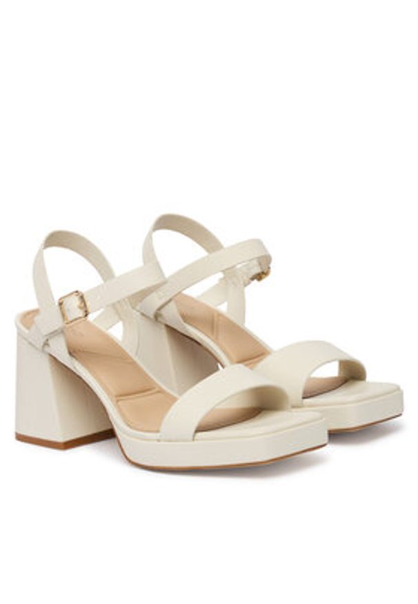 Aldo Sandały Montse 14053640 Kremowy. Kolor: kremowy. Materiał: skóra