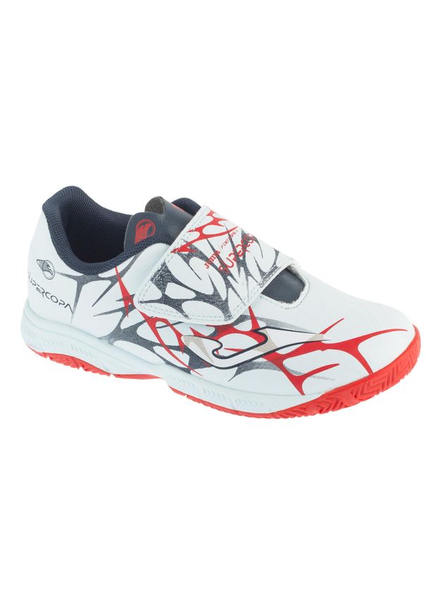 Joma - Buty halowe do piłki nożnej chłopięce, Super Copa Jr 25 SCJW INV. Kolor: biały. Sport: piłka nożna