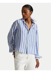 Polo Ralph Lauren Koszula 211935130008 Niebieski Relaxed Fit. Typ kołnierza: polo. Kolor: niebieski. Materiał: len #1