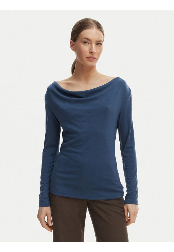 Vero Moda Bluzka Ice 10340793 Granatowy Regular Fit. Kolor: niebieski. Materiał: syntetyk