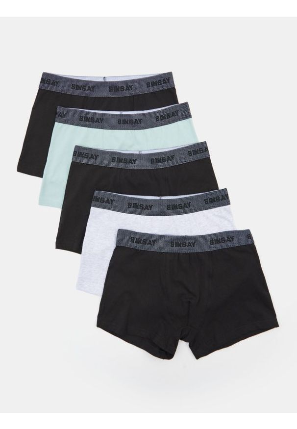 Sinsay - Bawełniane bokserki 5 pack - czarny. Kolor: czarny. Materiał: bawełna
