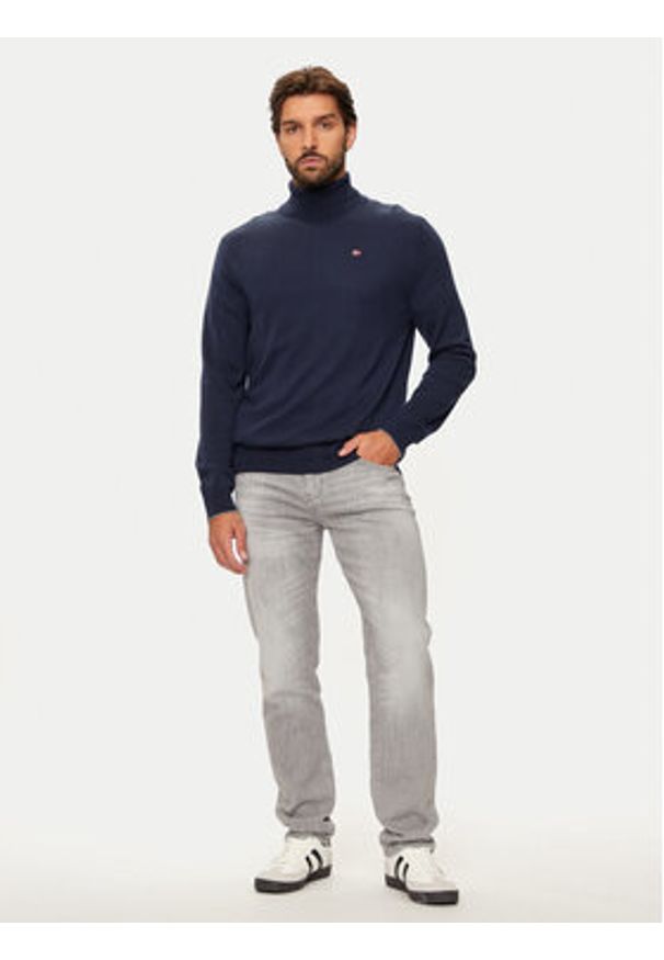 Napapijri Golf Damavand NP0A4GJT Granatowy Regular Fit. Typ kołnierza: golf. Kolor: niebieski. Materiał: wełna