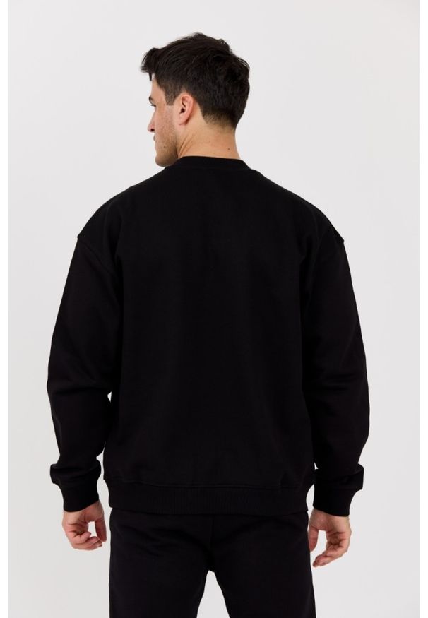 Diesel - DIESEL Czarna męska bluza S-BOXT-DIV z dużym logo, Rozmiar XXL. Kolor: czarny. Materiał: elastan, bawełna, materiał. Długość rękawa: długi rękaw. Długość: długie. Styl: elegancki, klasyczny