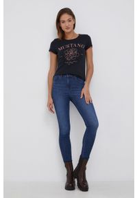 Wrangler Jeansy 630 high rise skinny damskie high waist. Stan: podwyższony. Kolor: niebieski. Styl: klasyczny #4
