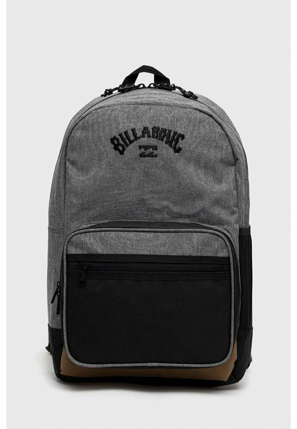 Billabong plecak męski kolor szary duży z aplikacją. Kolor: szary. Materiał: materiał. Wzór: aplikacja