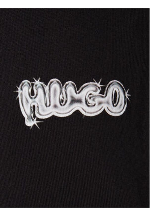Hugo - HUGO Spodnie dresowe Nyrotro 50549779 Czarny Loose Fit. Kolor: czarny. Materiał: bawełna