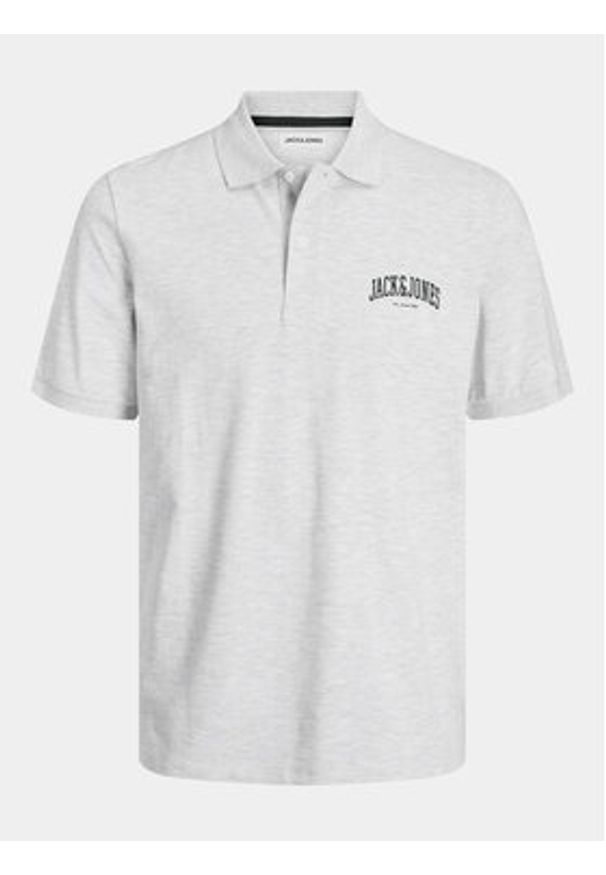 Jack & Jones - Jack&Jones Polo Josh 12247387 Biały Standard Fit. Typ kołnierza: polo. Kolor: biały. Materiał: bawełna