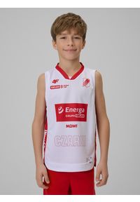 4f - 4F Koszulka meczowa replika domowa z sezonu 2025/26 dziecięca 4F x Czarni Słupsk - biała 110/116. Kolor: biały. Materiał: materiał. Wzór: nadruk. Sezon: lato. Sport: fitness #1