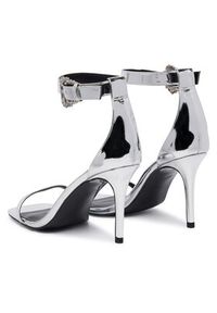 Versace Jeans Couture Sandały 80VA3S76 ZS406 Srebrny. Kolor: srebrny. Materiał: skóra #4