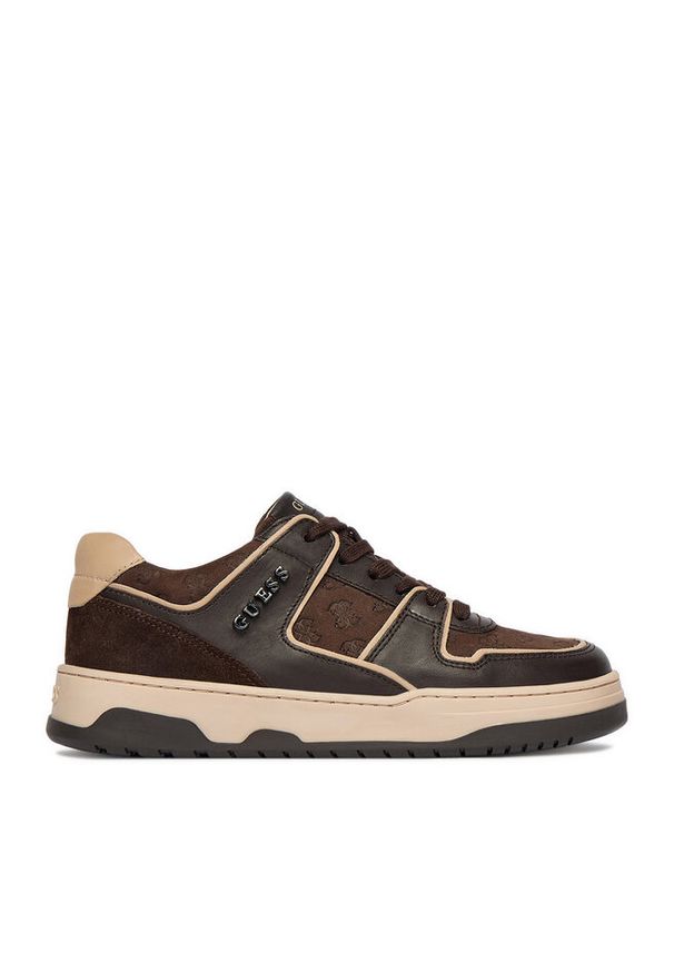 Sneakersy Guess. Kolor: brązowy
