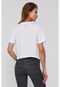 Desigual T-shirt bawełniany kolor biały. Kolor: biały. Materiał: bawełna. Wzór: nadruk #3