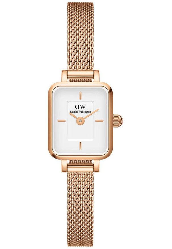 Daniel Wellington - ZEGAREK DAMSKI DANIEL WELLINGTON Quadro Mini Melrose 15mm DW00100727 + BOX (zw524c)