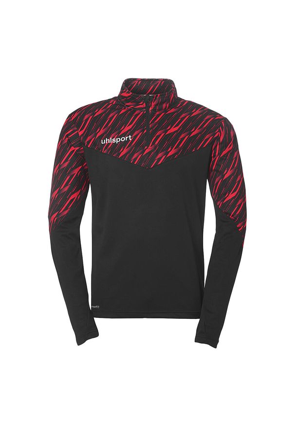 UHLSPORT - Bluza treningowa z zamkiem błyskawicznym 1/4 Uhlsport Progressive 28. Typ kołnierza: kołnierzyk stójkowy. Kolor: wielokolorowy, czarny, czerwony. Sport: piłka nożna
