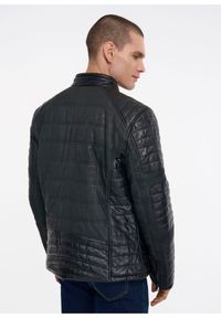 Ochnik - Kurtka skórzana męska ocieplana. Okazja: na co dzień. Typ kołnierza: kołnierzyk stójkowy. Kolor: czarny. Materiał: skóra. Długość: krótkie. Styl: casual, klasyczny #4