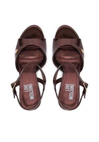 Love Moschino - LOVE MOSCHINO Sandały JA16107G0OJE0203 Czarny. Kolor: czarny. Materiał: skóra #6