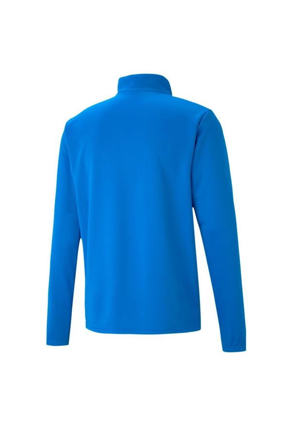 Bluza piłkarska męska Puma teamRISE 1 4 Zip Top. Kolor: niebieski, biały, wielokolorowy. Materiał: poliester. Sport: piłka nożna